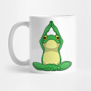 Frog at Yoga in Cross legged Mug